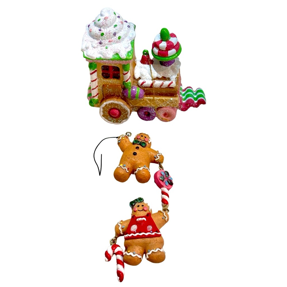 Gingerbread Holiday‎ Christmas Festive Dessert Train Ornament Sweets Boy & Girl